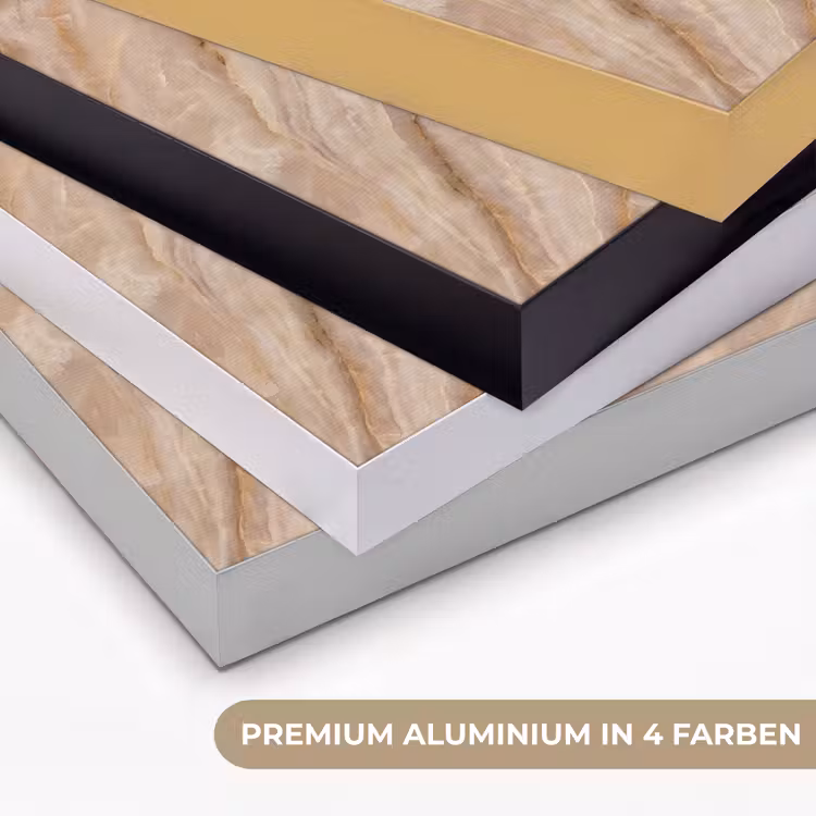 Steen - Ader - Natuur - Modern - Beige Textielframe zwart klein -USP_kleurenDE
