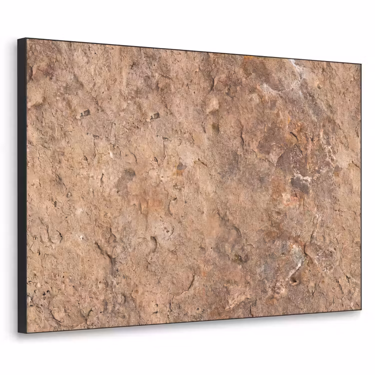Steen - Natuur - Textuur - Abstract - Bruin Textielframe zwart klein -3d