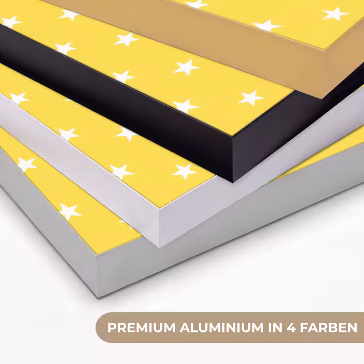 Sterren - Patroon - Minimalistisch - Geel Textielframe zwart klein 947 -USP_kleurenDE