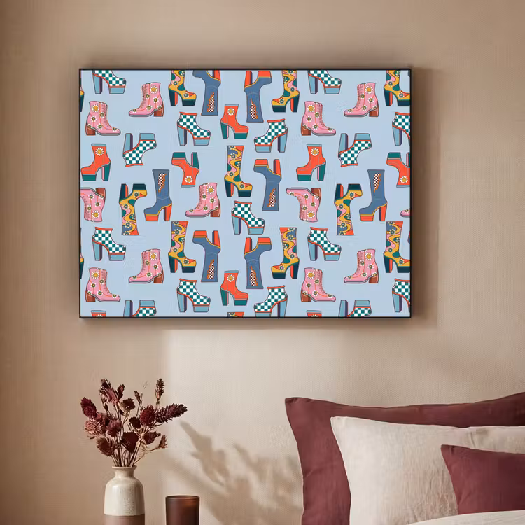 Laarzen - Patroon - Disco Textielframe - compleet frame klein 947 -sfeer1