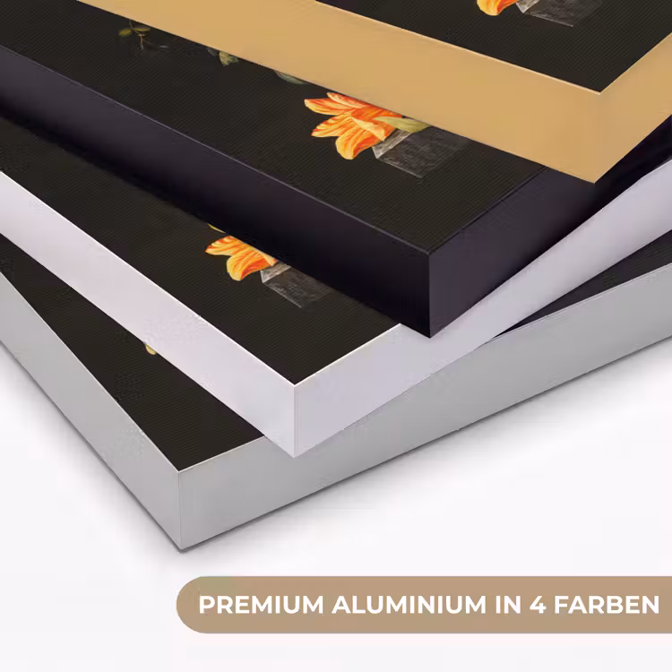 Stilleven met bloemen en fruit - Kunstwerk - Oude meesters Textielframe zwart klein -USP_kleurenDE
