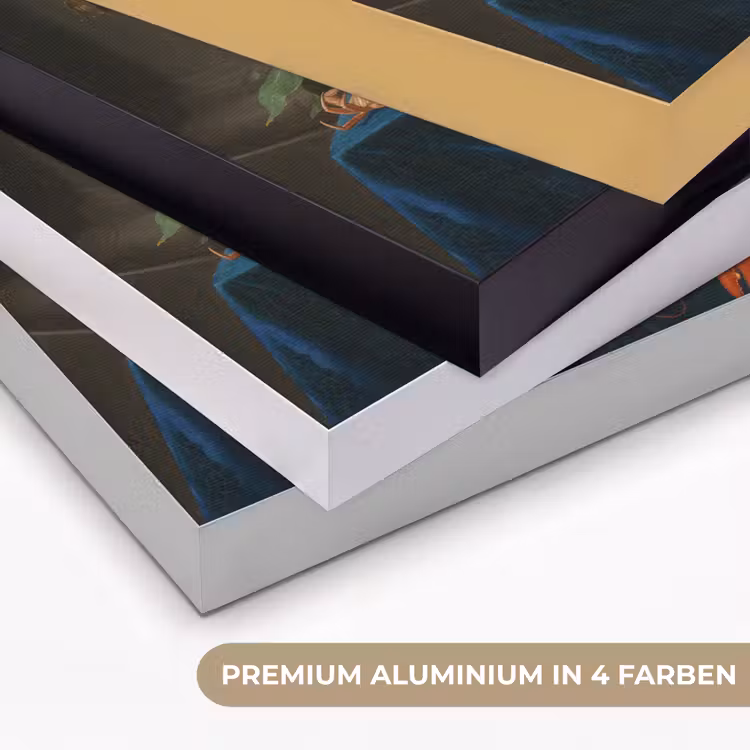 Stilleven met een gouden bokaal - Schilderij - Oude meesters Textielframe zwart klein -USP_kleurenDE