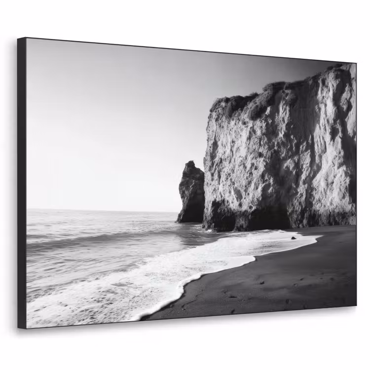 Strand - Klif - Golven - Voetstappen Textielframe - compleet frame klein -3d