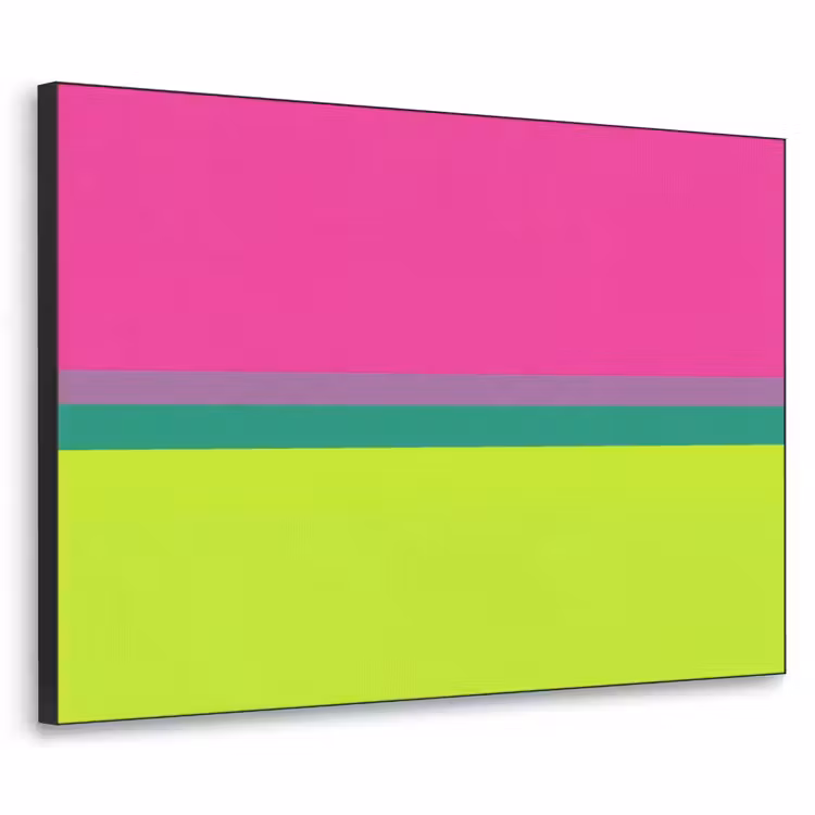 Art Frame - Streifen - Modern - Farbenfroh - Strepen - Modern - Kleurrijk Textielframe zwart klein