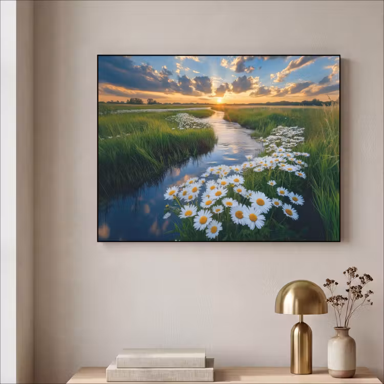 Beekje - Landschap - Margriet Textielframe - compleet frame klein -sfeer2