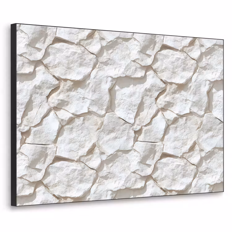 Structuur - Rots - Wit Textielframe zwart klein 947 -3d