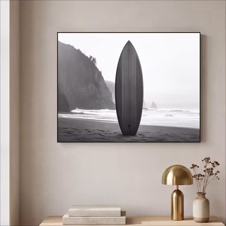 Surfplank - Zand - Zee Textielframe - compleet frame klein -sfeer2