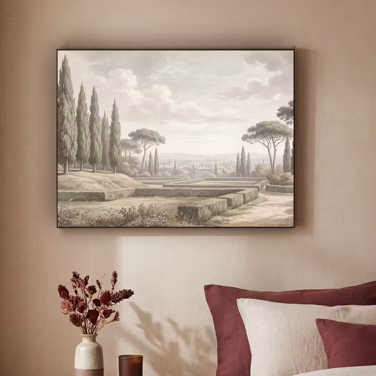 Vallei - Tuin - Natuur - Groen Textielframe zwart klein -sfeer1