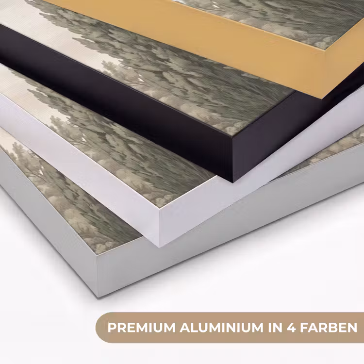 Vallei - Bos - Natuur - Groen Textielframe zwart klein -USP_kleurenDE
