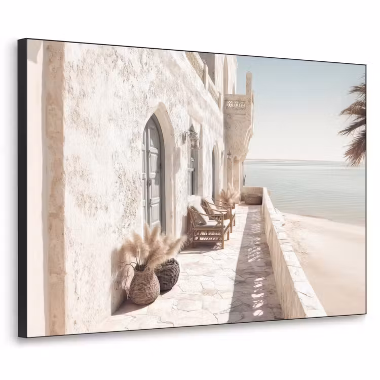 Terras - Stoelen - Strand - Beige Textielframe - compleet frame klein -3d