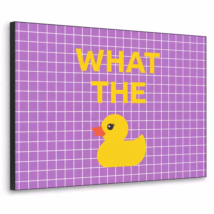 Art Frame - Text - Ente - Lila - Tekst - Eend - Paars Textielframe zwart klein