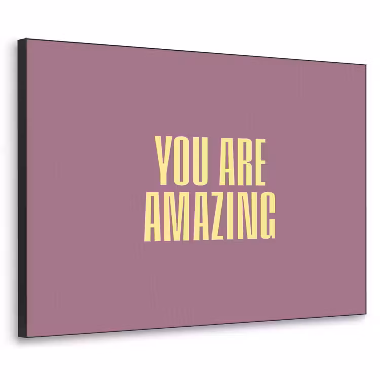 Tekst - Paars - Amazing Textielframe zwart klein -3d