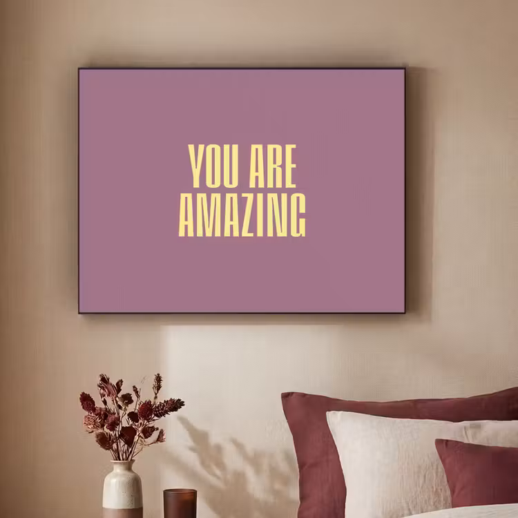 Tekst - Paars - Amazing Textielframe zwart klein -sfeer1