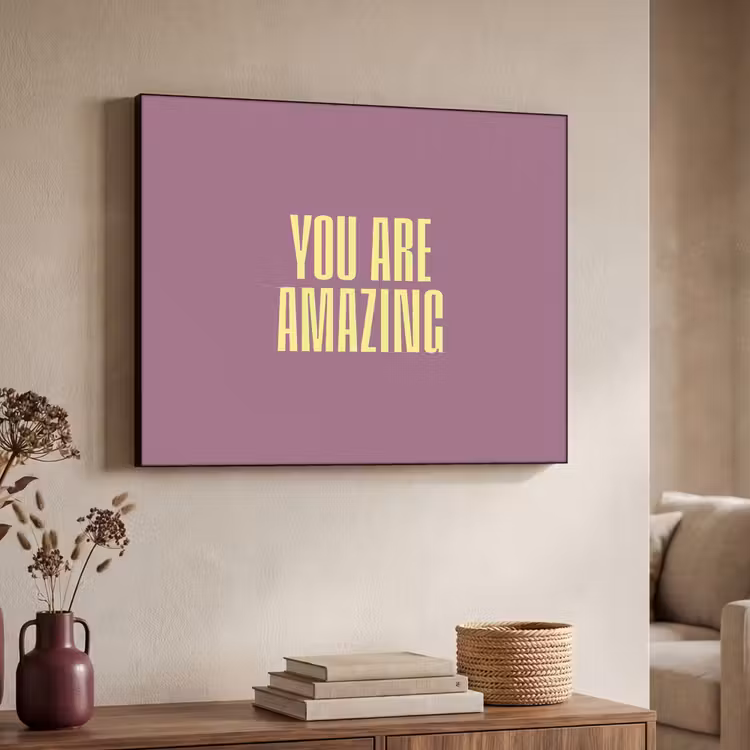 Tekst - Paars - Amazing Textielframe zwart klein -sfeer3