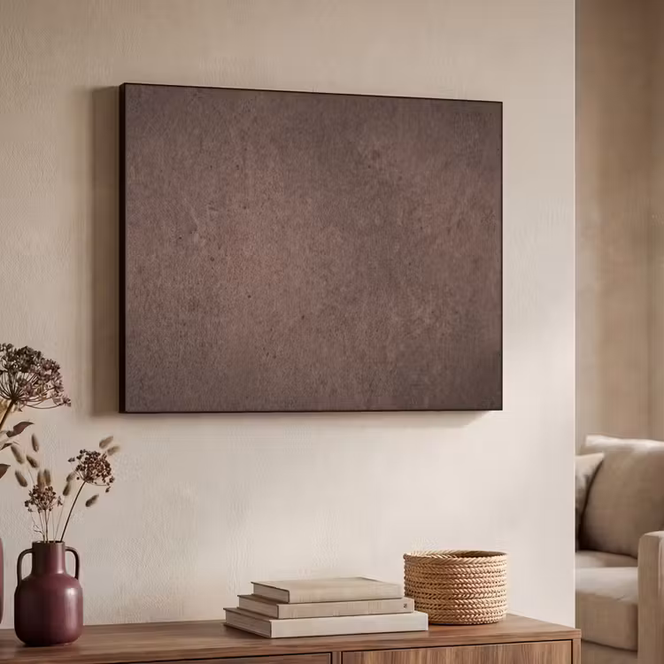 Textuur - Beton - Abstract - Donker - Bruin Textielframe zwart klein -sfeer3