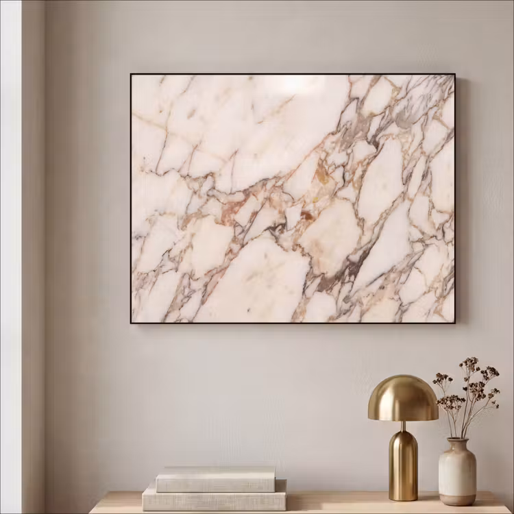 Textuur - Gesteente - Aderen - Abstract - Wit Textielframe zwart klein -sfeer2