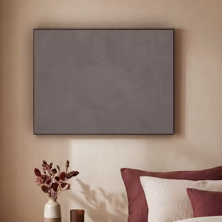 Textuur - Grijs - Modern - Abstract - Oppervlak Textielframe zwart klein -sfeer1