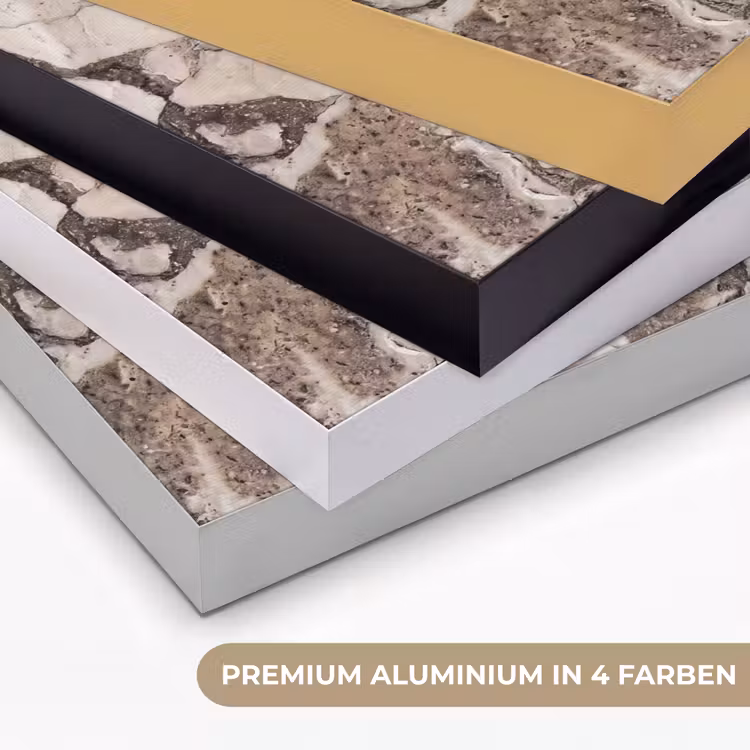 Textuur - Marmer - Abstract - Beige - Bruin Textielframe zwart klein -USP_kleurenDE