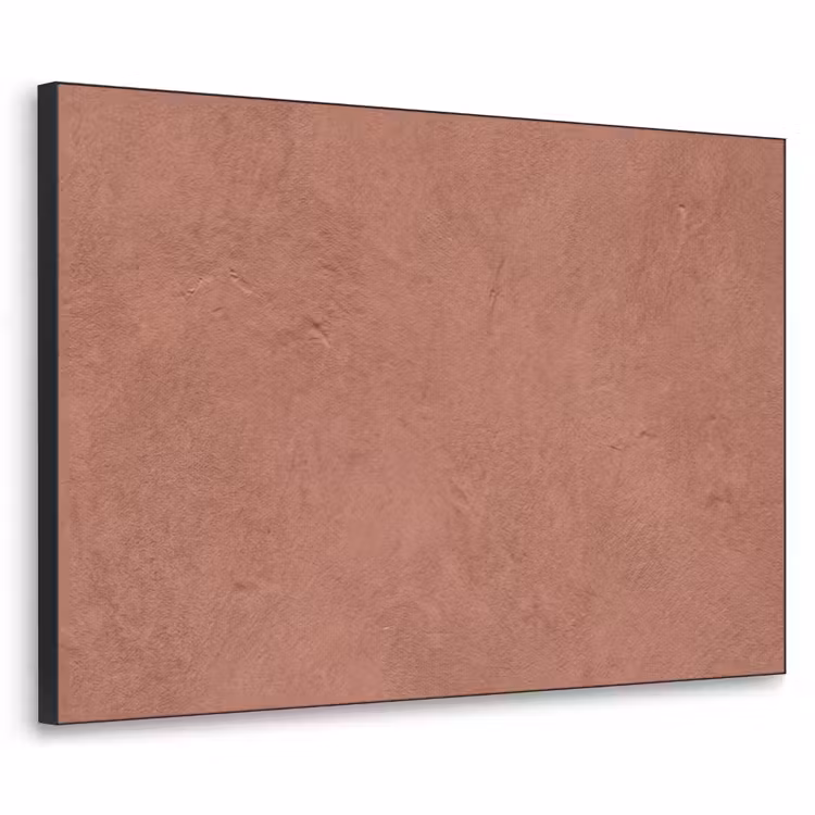 Textuur - Roodbruin - Grof - Modern Textielframe zwart klein -3d