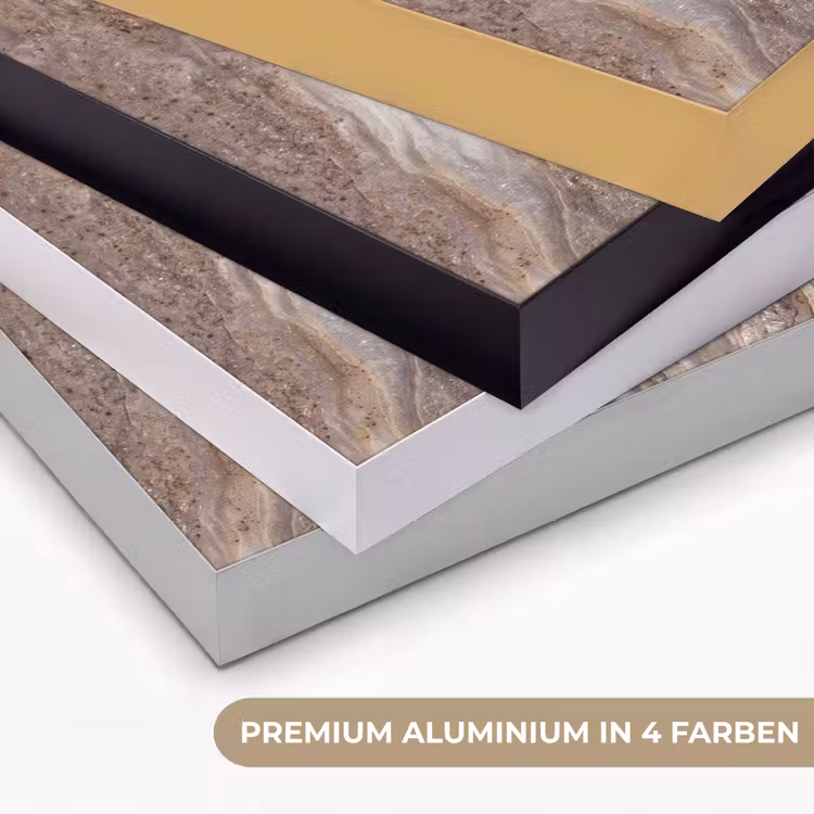 Textuur - Steen - Abstract - Beige Textielframe zwart klein -USP_kleurenDE