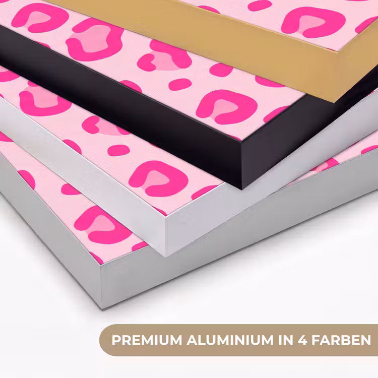 Dierenprint - Patroon - Abstract - Modern - Roze Textielframe zwart klein -USP_kleurenDE