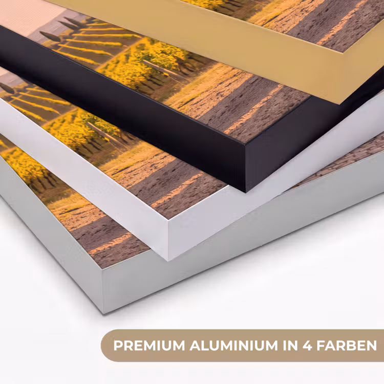 Poort - Landschap - Platteland - Zonlicht - Warm Textielframe zwart klein -USP_kleurenDE