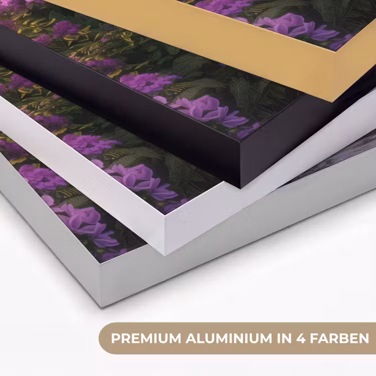Poort - Paars - Bloemen Textielframe zwart klein -USP_kleurenDE