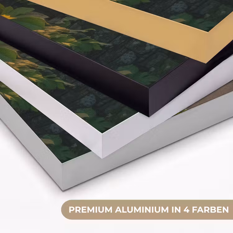 Poort - Planten - Zonsondergang Textielframe zwart klein -USP_kleurenDE