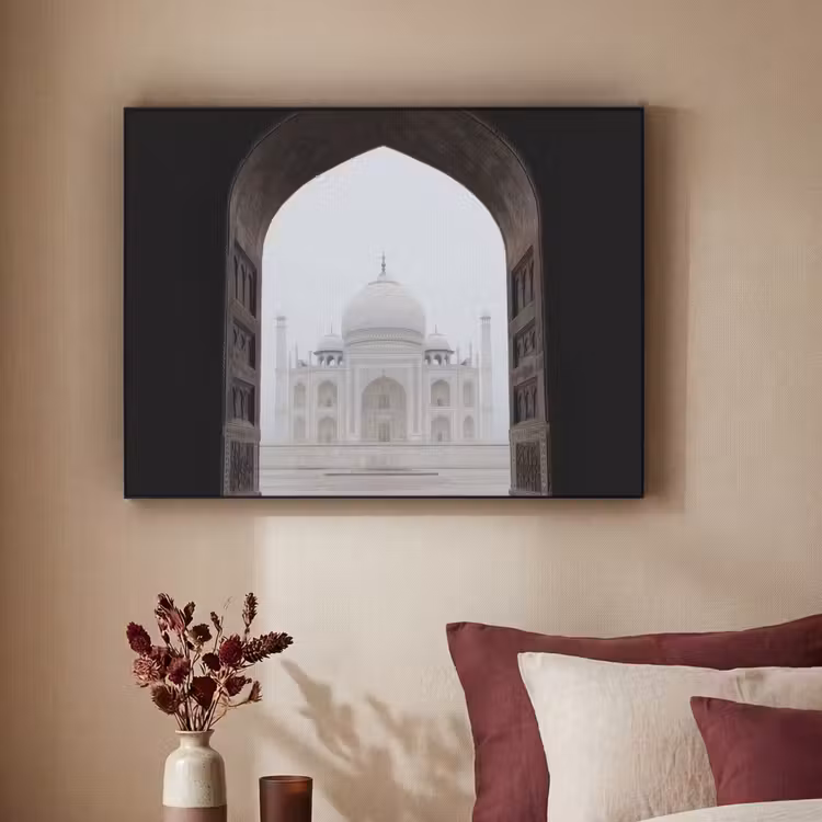 Poort - Symmetrische koepel - Minaretten - Moskee Textielframe - compleet frame klein -sfeer1