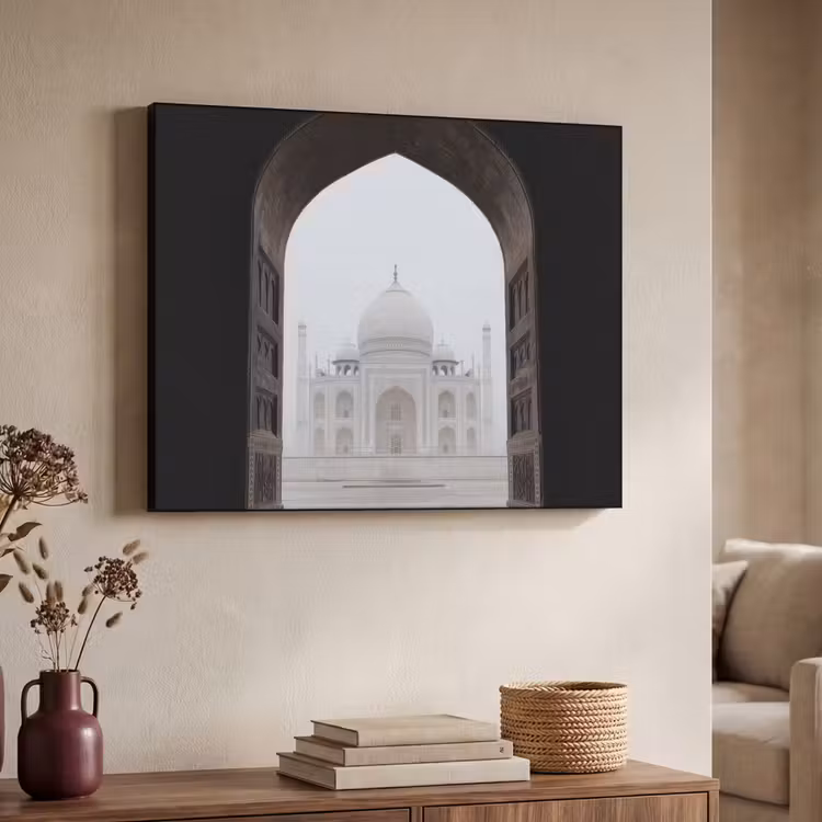 Poort - Symmetrische koepel - Minaretten - Moskee Textielframe - compleet frame klein -sfeer3