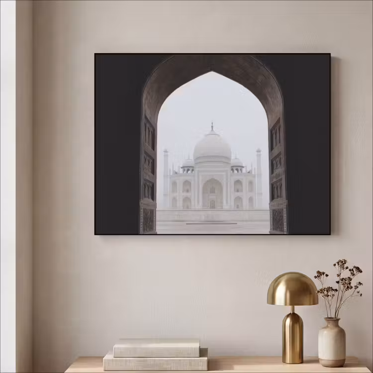 Poort - Symmetrische koepel - Minaretten - Moskee Textielframe - compleet frame klein -sfeer2
