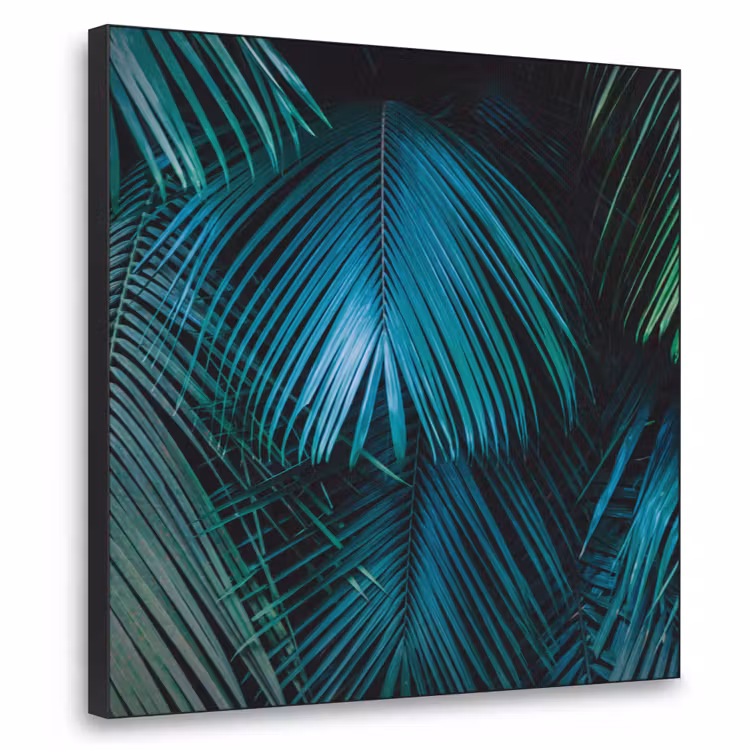 Tropical - Jungle - Bladeren - Groen Textielframe zwart klein -3d