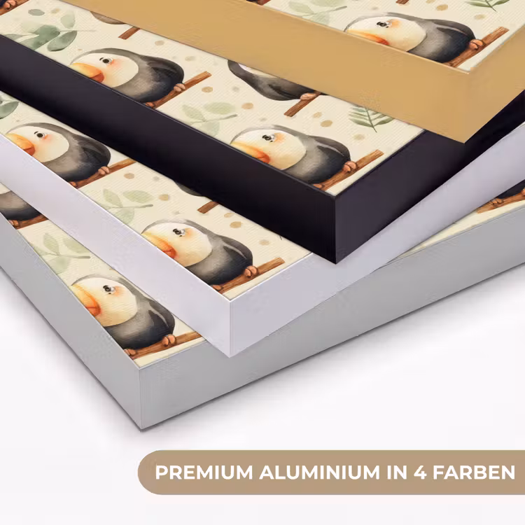 Toekans - Exotisch - Kleurrijk Textielframe zwart klein 947 -USP_kleurenDE