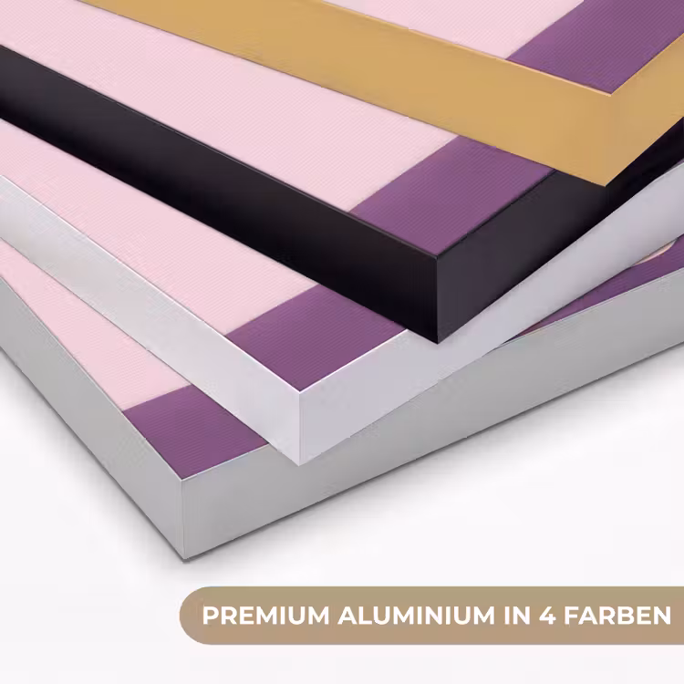 Tulpen - Vaas - Strepen - Paars Textielframe zwart klein -USP_kleurenDE