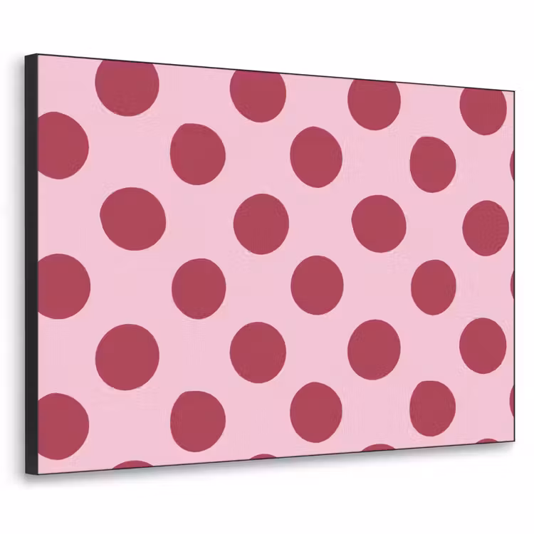 Stippen - Patroon - Bordeaux Textielframe zwart klein 947 -3d