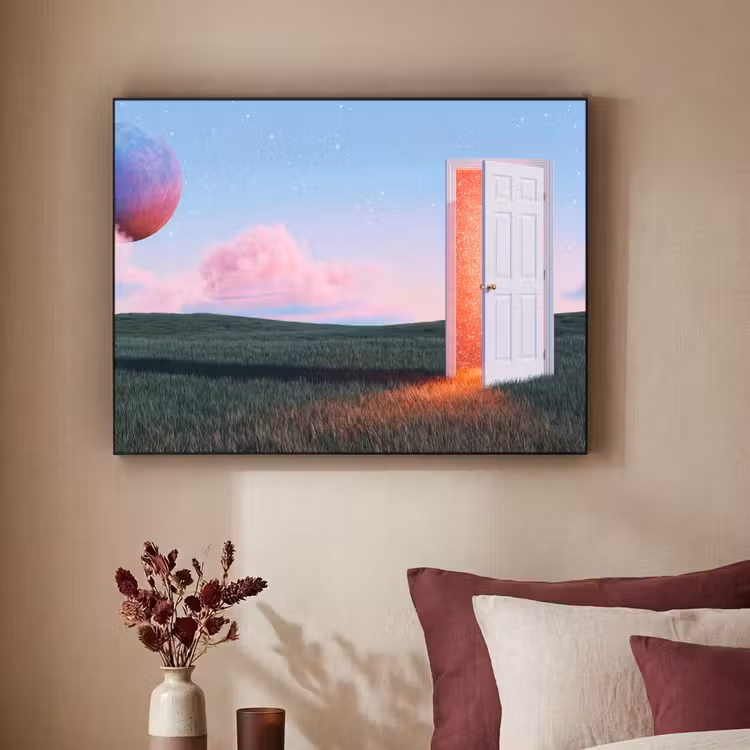 Art Frame - Tür – Fantasie – Raum - Deur - Fantasie - Ruimte Textielframe zwart klein