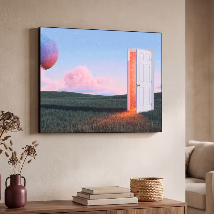 Art Frame - Tür – Fantasie – Raum - Deur - Fantasie - Ruimte Textielframe zwart klein