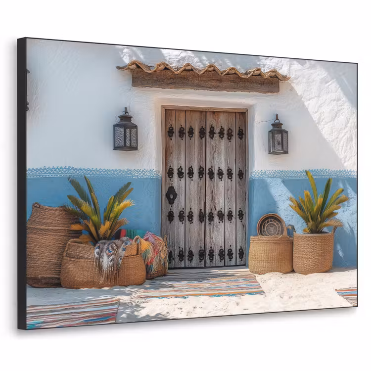 Deur - Manden - Planten Textielframe - compleet frame klein -3d