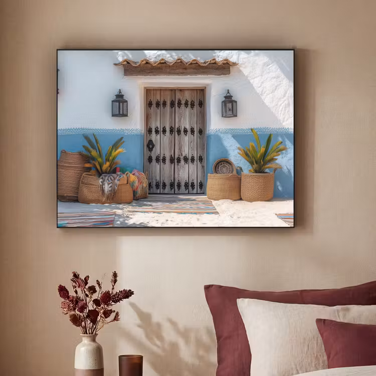 Deur - Manden - Planten Textielframe - compleet frame klein -sfeer1