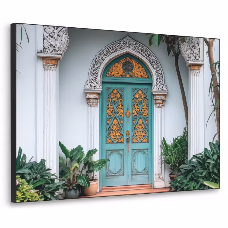 Deur - Patronen - Planten Textielframe - compleet frame klein -3d
