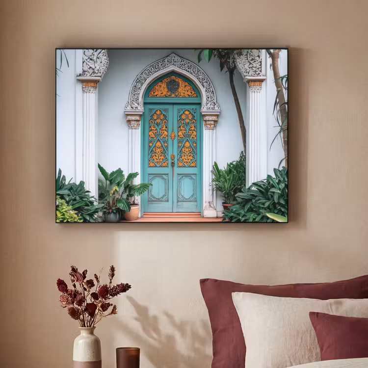 Deur - Patronen - Planten Textielframe - compleet frame klein -sfeer1