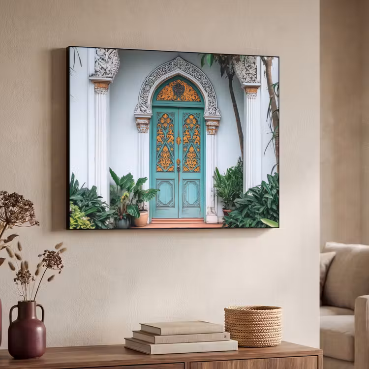 Deur - Patronen - Planten Textielframe - compleet frame klein -sfeer3