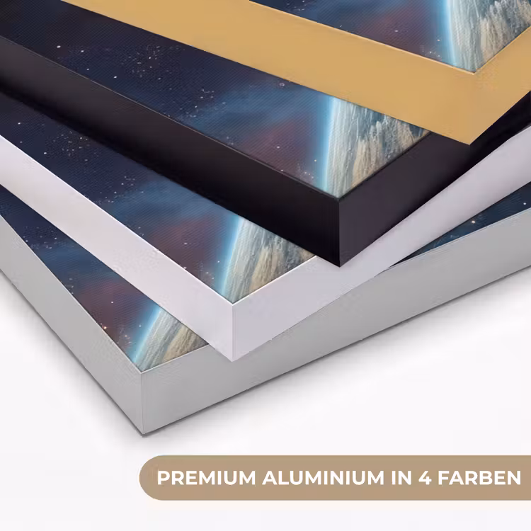 Heelal - Sterren - Ruimte - Planeet Textielframe zwart klein -USP_kleurenDE
