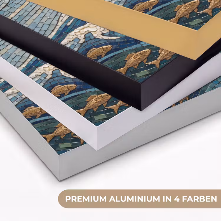 Onderwater - Koraal - Vis - Natuur - Kunst Textielframe zwart klein -USP_kleurenDE