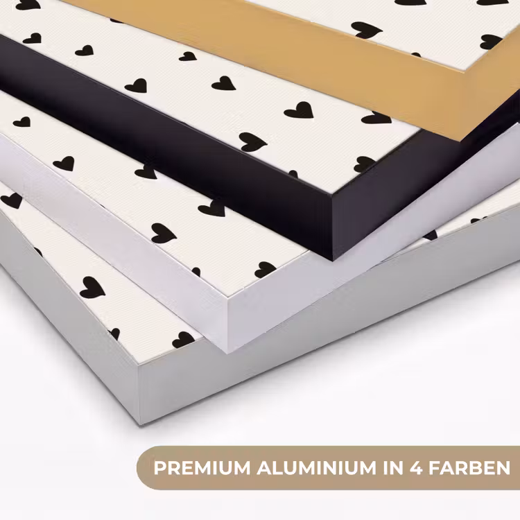Valentijn - Harten - Zwart - Wit Textielframe zwart klein 947 -USP_kleurenDE