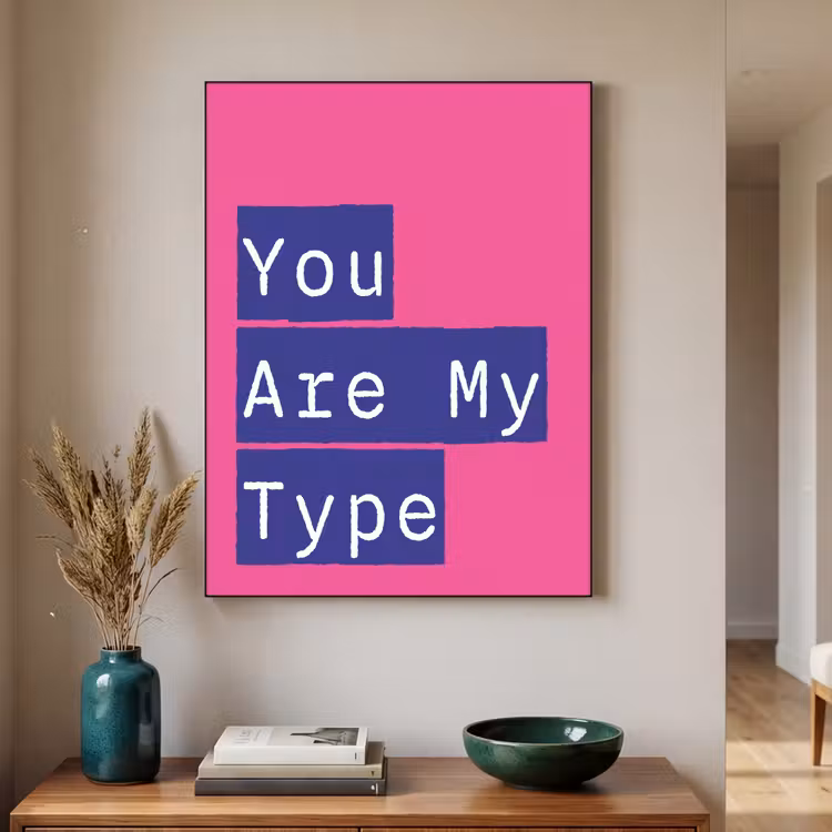 Valentijn - Tekst - Love Textielframe zwart klein -sfeer1
