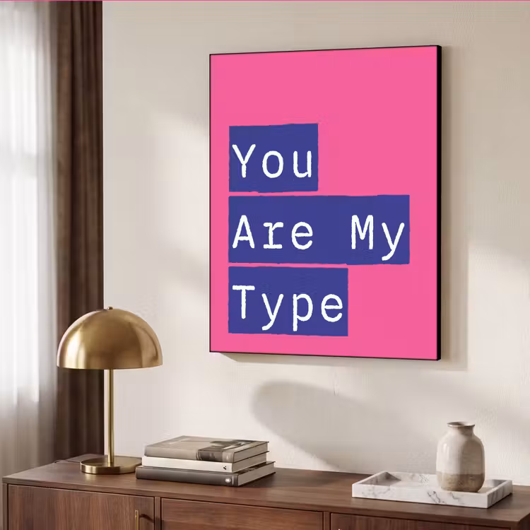 Valentijn - Tekst - Love Textielframe zwart klein -sfeer3
