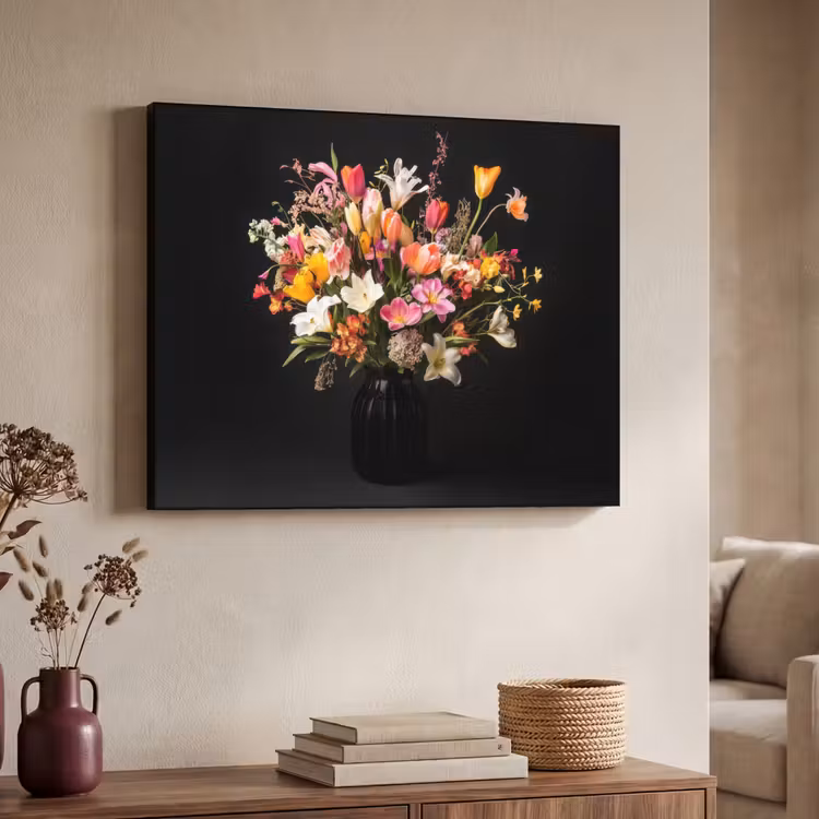 Vaas - Bloemen - Tulpen Textielframe - compleet frame klein -sfeer3