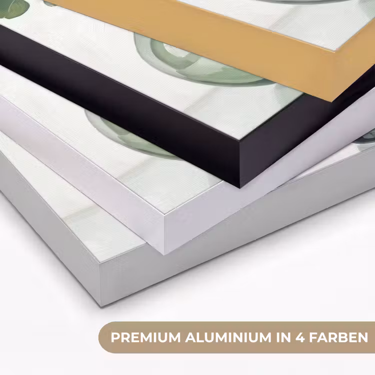 Vazen - Bladeren - Groen Textielframe zwart klein -USP_kleurenDE