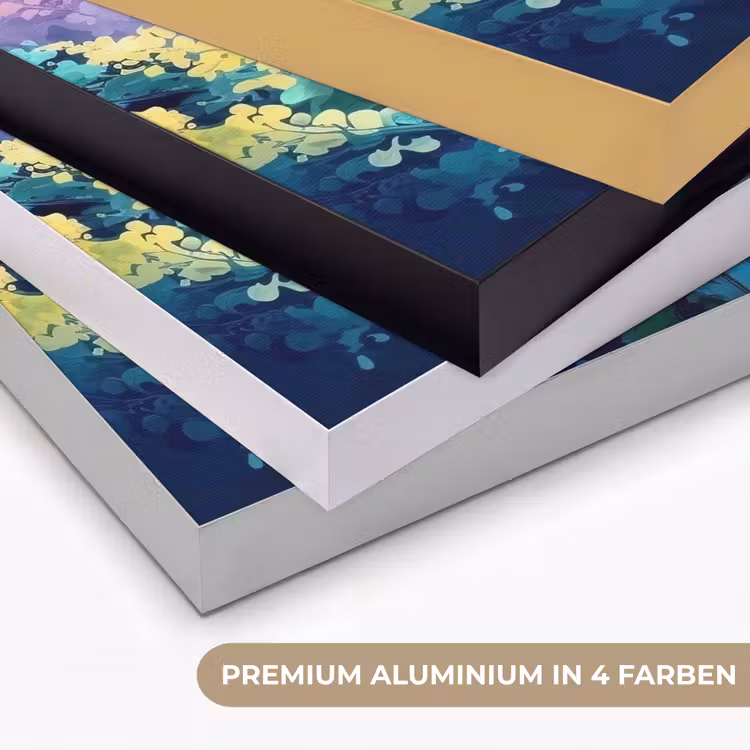 Dromerige - Langgerekte bloemen Textielframe zwart klein -USP_kleurenDE